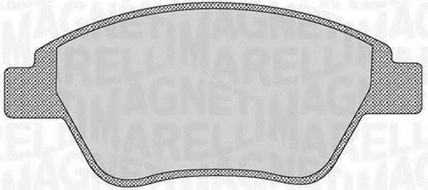 Комплект тормозных колодок, дисковый тормоз MAGNETI MARELLI 363916060176