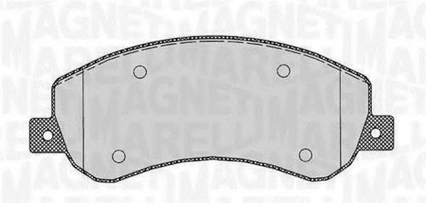 Комплект тормозных колодок, дисковый тормоз MAGNETI MARELLI 363916060645