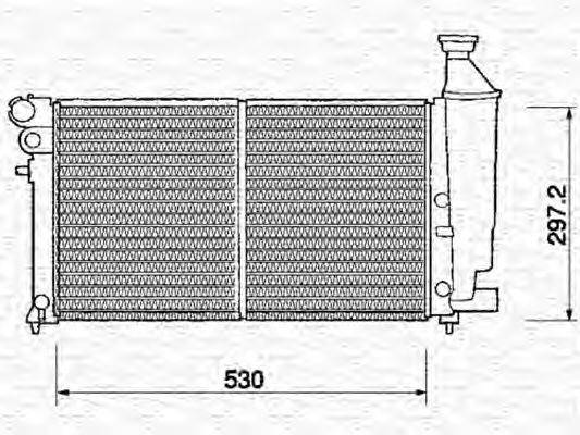 Радиатор, охлаждение двигателя MAGNETI MARELLI 350213374000