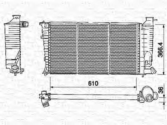 Радиатор, охлаждение двигателя MAGNETI MARELLI 350213377000
