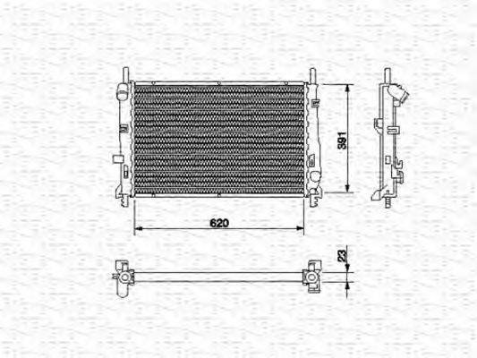 Радиатор, охлаждение двигателя MAGNETI MARELLI 350213510000