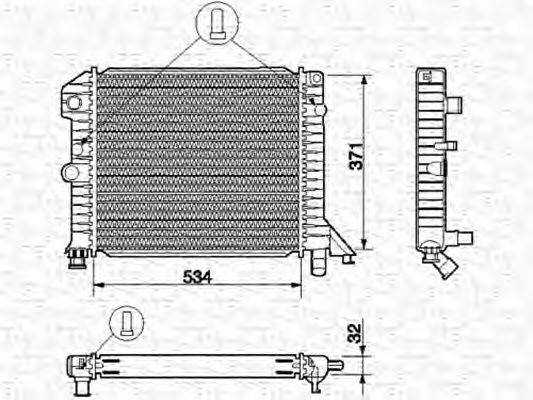 Радиатор, охлаждение двигателя MAGNETI MARELLI 350213663000