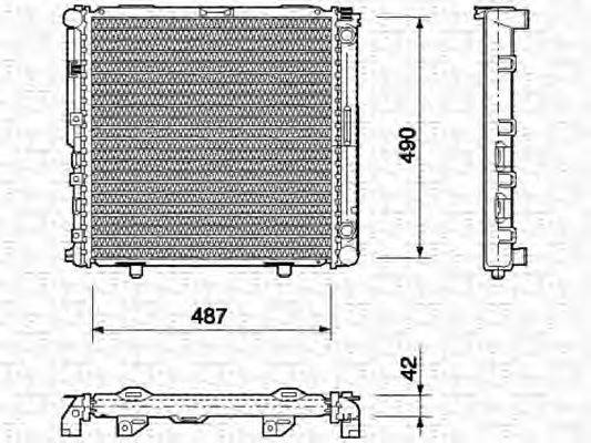 Радиатор, охлаждение двигателя MAGNETI MARELLI 350213690000
