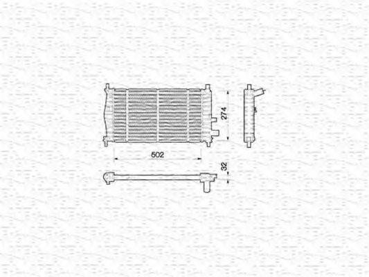 Радиатор, охлаждение двигателя MAGNETI MARELLI 350213780000
